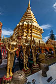 Chiang Mai - Wat Phra That Doi Suthep. The gilded chedi glittering in the sun. 